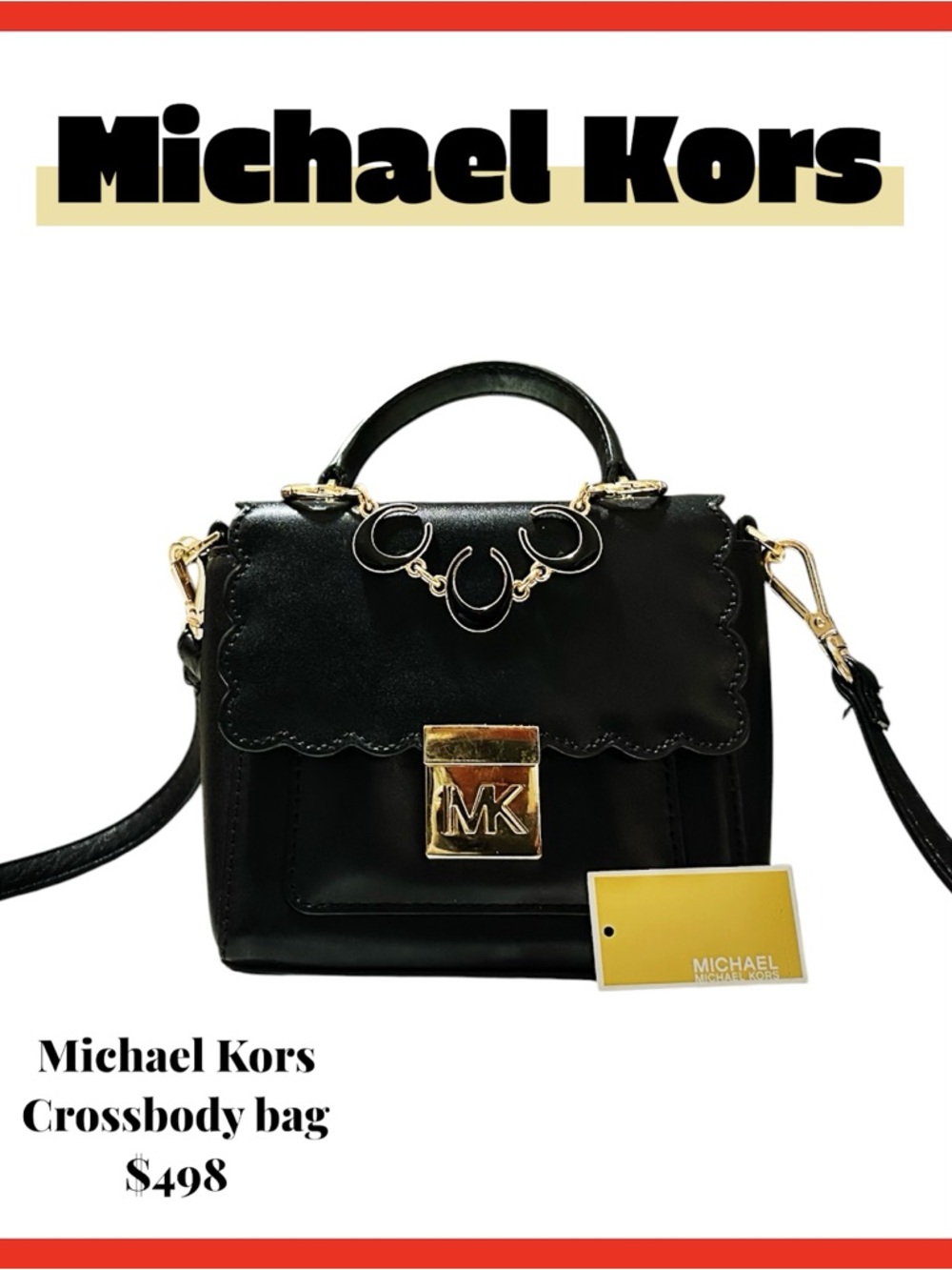 Rare Y2K Michael Kors small crossbody bag Black Leather Satchel - Picture 3 of 17